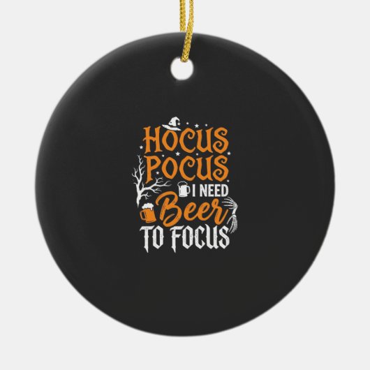 Hocus Pocus Bier Halloween Ontwerp_1 Keramisch Ornament (Voorkant)