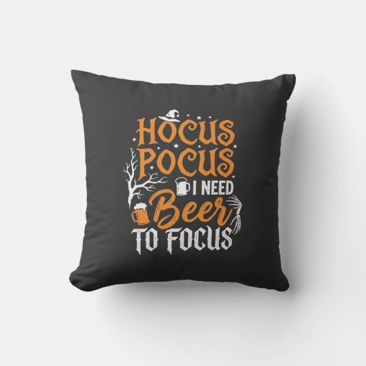 Hocus Pocus Bier Halloween Ontwerp_1 Kussen (Voorkant)