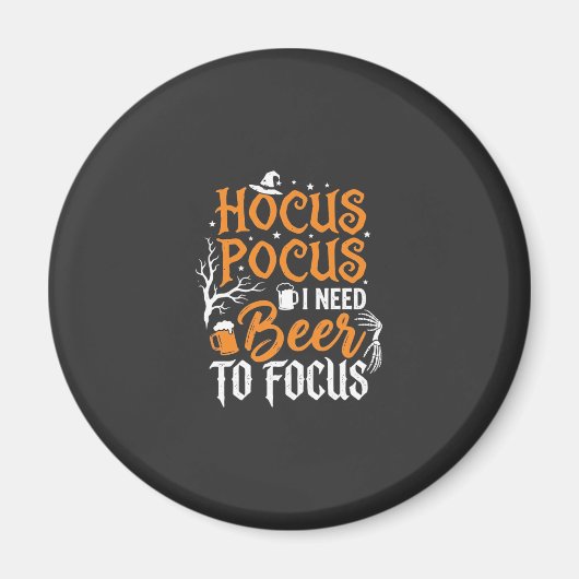 Hocus Pocus Bier Halloween Ontwerp_1 Magneet (Voorkant)