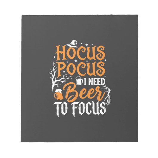 Hocus Pocus Bier Halloween Ontwerp_1 Notitieblok (Voorkant)