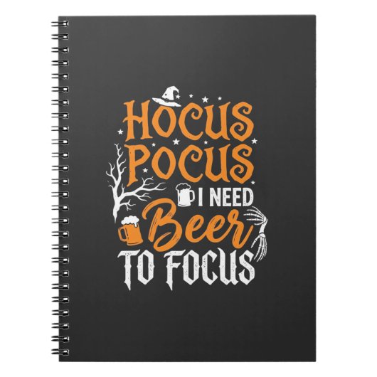 Hocus Pocus Bier Halloween Ontwerp_1 Notitieboek (Voorkant)