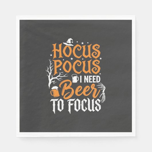 Hocus Pocus Bier Halloween Ontwerp_1 Servet (Voorkant)