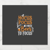 Hocus Pocus Bier Halloween Ontwerp_1 Sparkling Wijnetiket (Enkel label)