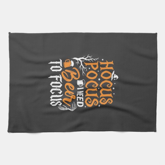 Hocus Pocus Bier Halloween Ontwerp_1 Theedoek (Horizontaal)