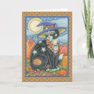 HOCUS POCUS BLACK CAT HALLOWEEN WENSKAART Vers Kaart