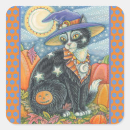 HOCUS POCUS BLACK CAT WITCH, HALLOWEEN STICKERS