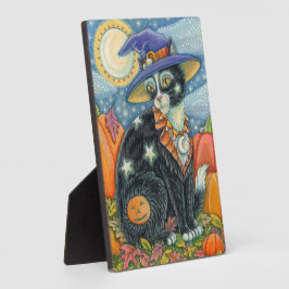 HOCUS POCUS BLACK CAT WITCH & MOUSE HALLOEEN FOTOPLAAT