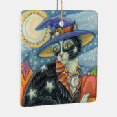 HOCUS POCUS BLACK CAT WITCH & MOUSE HALLOEEN KERAMISCH ORNAMENT (Rechts)