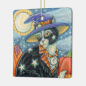 HOCUS POCUS BLACK CAT WITCH & MOUSE HALLOEEN KERAMISCH ORNAMENT (Links)