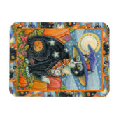 HOCUS POCUS BLACK CAT WITCH & MOUSE HALLOEEN MAGNEET (Horizontaal)