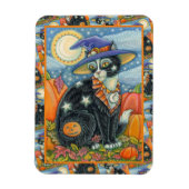 HOCUS POCUS BLACK CAT WITCH & MOUSE HALLOEEN MAGNEET (Verticaal)
