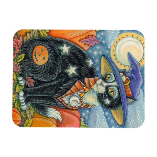 HOCUS POCUS BLACK CAT WITCH & MOUSE HALLOEEN MAGNEET (Horizontaal)