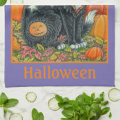 HOCUS POCUS BLACK CAT WITCH & MOUSE HALLOEEN THEEDOEK (Gevouwen)