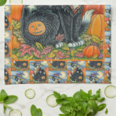 HOCUS POCUS BLACK CAT WITCH & MOUSE HALLOEEN THEEDOEK (Gevouwen)