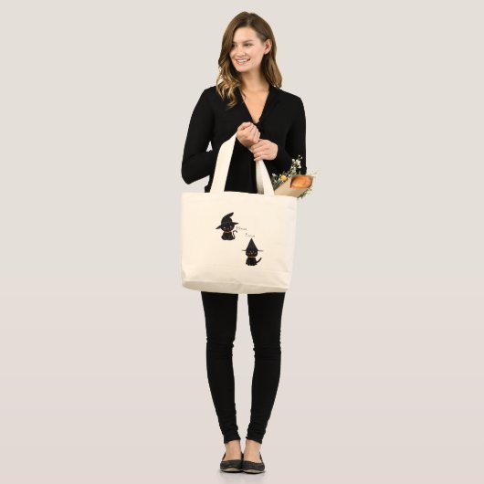 Hocus Pocus Black Cats Grote Tote Bag (Voorkant (model))