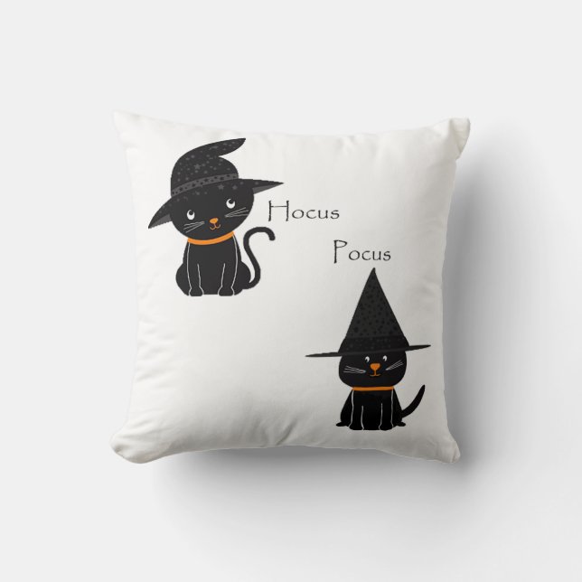 Hocus Pocus Black Cats Kussen (Voorkant)