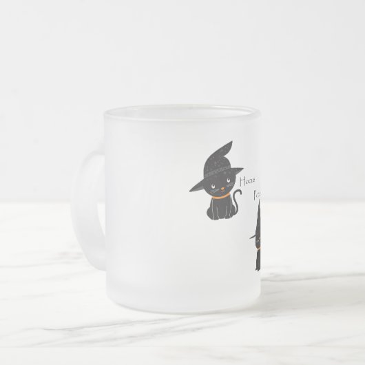 Hocus Pocus Black Cats Matglas Koffiemok (Voorkant links)