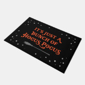 Hocus Pocus Black en Oranje Halloween Quote Deurmat (Schuin)