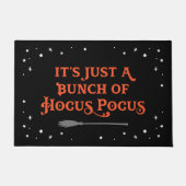 Hocus Pocus Black en Oranje Halloween Quote Deurmat (Voorkant)
