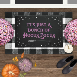 Hocus Pocus Black en Paarse Halloween Quote Deurmat