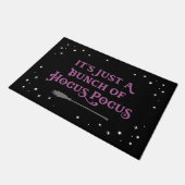 Hocus Pocus Black en Paarse Halloween Quote Deurmat (Schuin)
