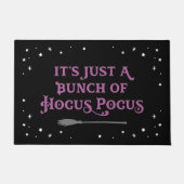 Hocus Pocus Black en Paarse Halloween Quote Deurmat (Voorkant)