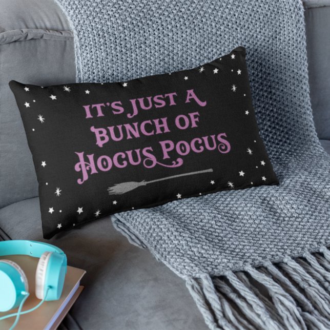 Hocus Pocus Black en Paarse Halloween Quote Kussen (Creator heeft geüpload)