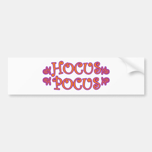 Hocus Pocus Bumpersticker (Voorkant)