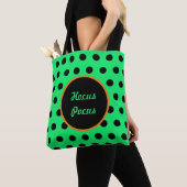 Hocus Pocus Canvas tas (Neon groen en zwart) (Dichtbij)