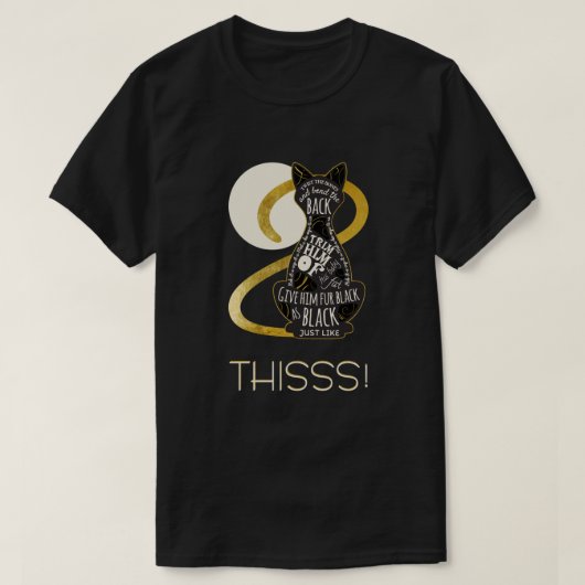 Hocus Pocus Cat Spell - Gewoon. Zoals. Dit! T-shirt (Design voorkant)