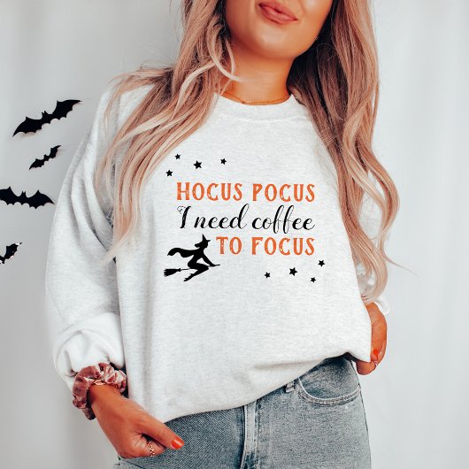 Hocus Pocus Coffee Focus Oranje Dames Halloween Trui