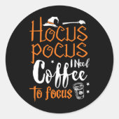 Hocus Pocus Diy Halloween Kostuum Ronde Sticker (Voorkant)