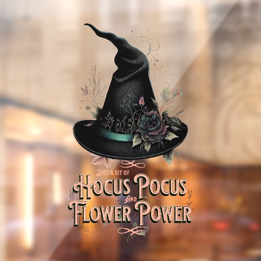 Hocus Pocus en ventilatorenergie Witchy Window Cli Raamsticker (Vel 2)