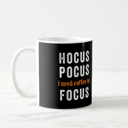 Hocus Pocus Focus Cute Funny Halloween Coffee Mok (Links)