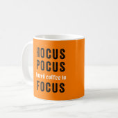Hocus Pocus Focus Cute Funny Halloween Coffee Mok (Voorkant links)