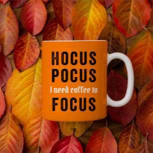 Hocus Pocus Focus Cute Funny Halloween Coffee Mok