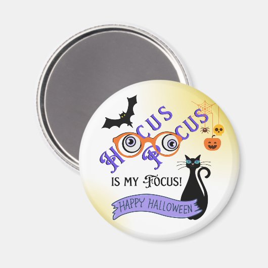 Hocus Pocus Focus Halloween Magnet (Voorkant / Achterkant)