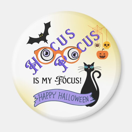 Hocus Pocus Focus Halloween Magnet (Voorkant)