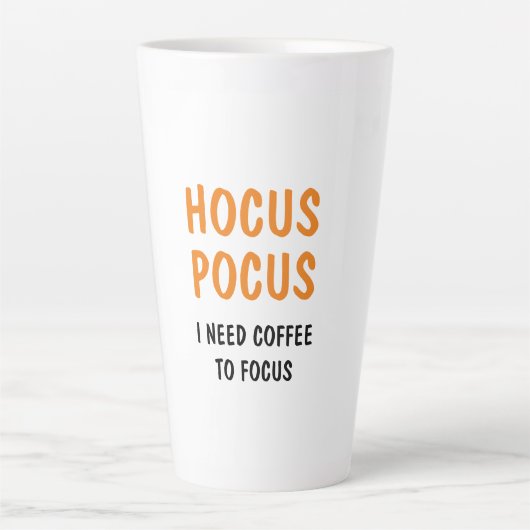 Hocus Pocus Funny Halloween Quote | SINAASAPPEL Latte Mok (Voorkant)