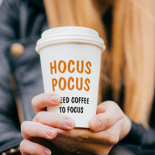 Hocus Pocus Funny Halloween Quote   SINAASAPPEL Papieren Bekers