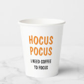 Hocus Pocus Funny Halloween Quote | SINAASAPPEL Papieren Bekers (Voorkant)