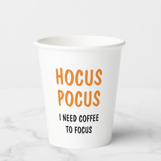 Hocus Pocus Funny Halloween Quote | SINAASAPPEL Papieren Bekers (Voorkant)