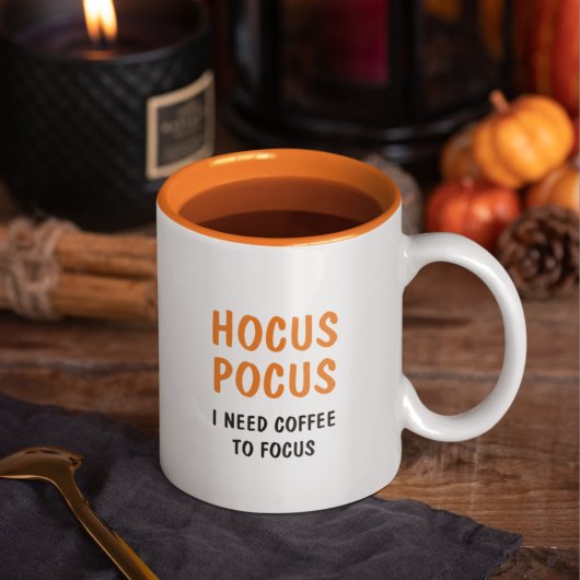 Hocus Pocus Funny Halloween Quote | SINAASAPPEL Tweekleurige Koffiemok