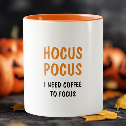 Hocus Pocus Funny Halloween Quote | SINAASAPPEL Tweekleurige Koffiemok