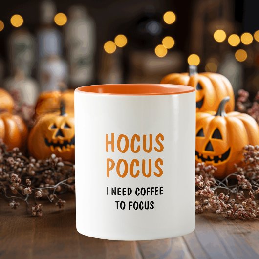 Hocus Pocus Funny Halloween Quote | SINAASAPPEL Tweekleurige Koffiemok