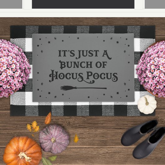 Hocus Pocus Gray Halloween Quote Deurmat