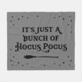 Hocus Pocus Gray Halloween Quote Fleece Deken (Voorkant (Horizontaal))