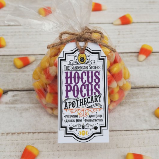 Hocus Pocus Halloween Cadeautag Cadeaulabel