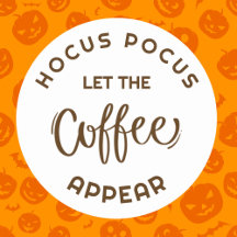 Hocus pocus Halloween Cafe Bedrijfssticker