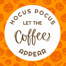 Hocus pocus Halloween Cafe Bedrijfssticker Ronde Sticker